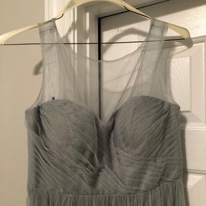 Jenny Yoo Bridesmaids Illusion Dress In Sea Glass